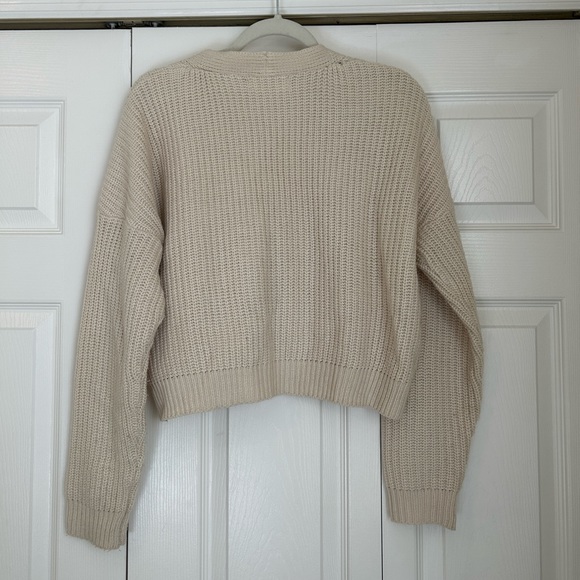 Cream button up sweater - Picture 2 of 2
